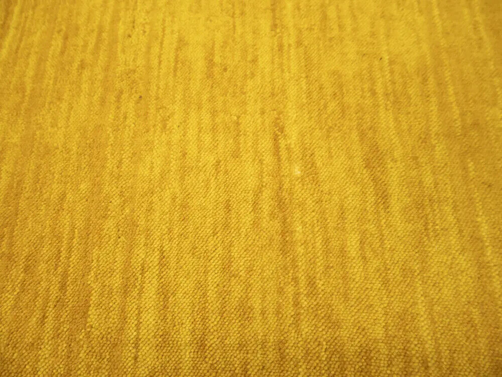 Marigold Solid Design Hand-Loomed 8X8 Gabbeh Wool