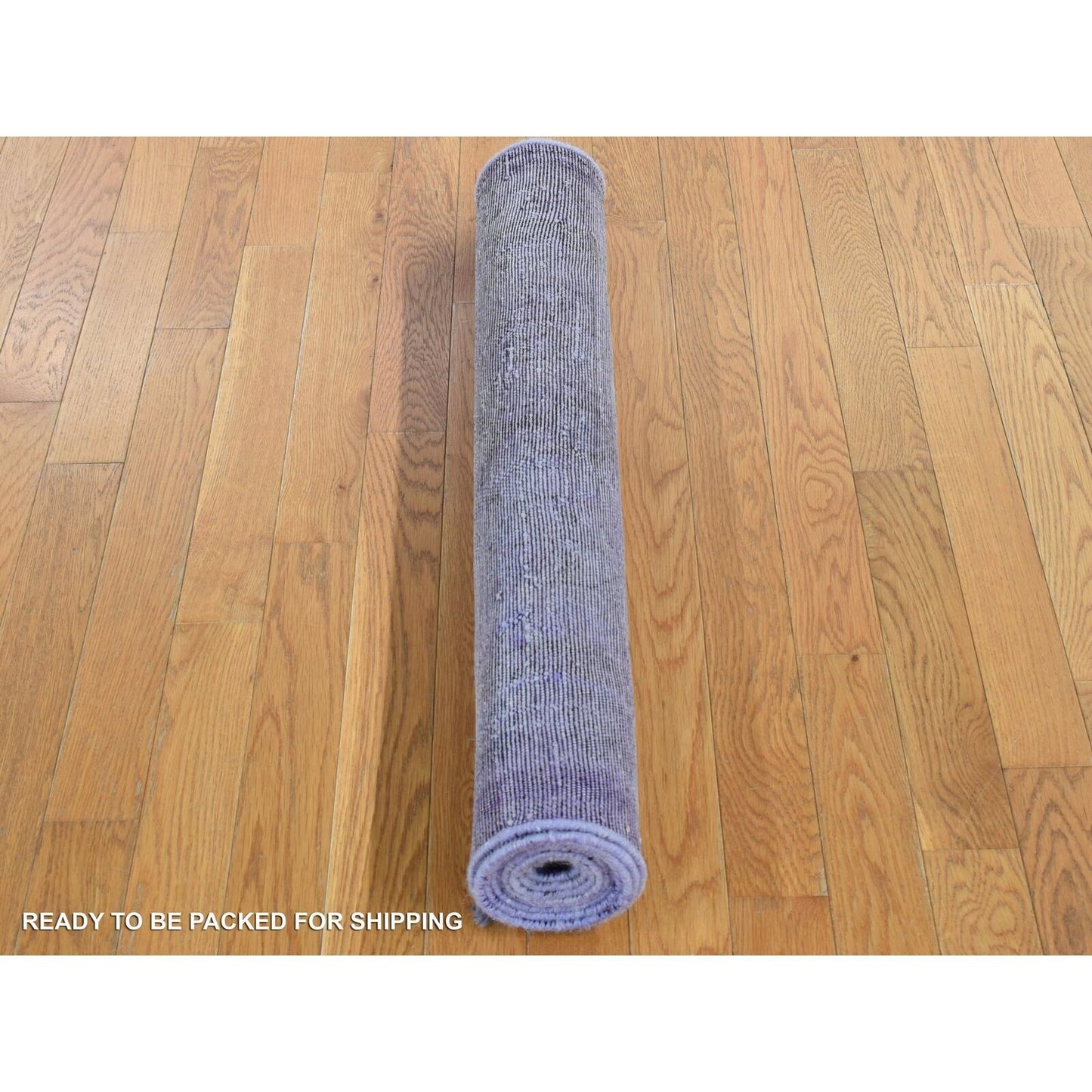 3'4"X8'7" Indigo Overdyed Vintage Amadan Pure Wool Handmade Runner Rug