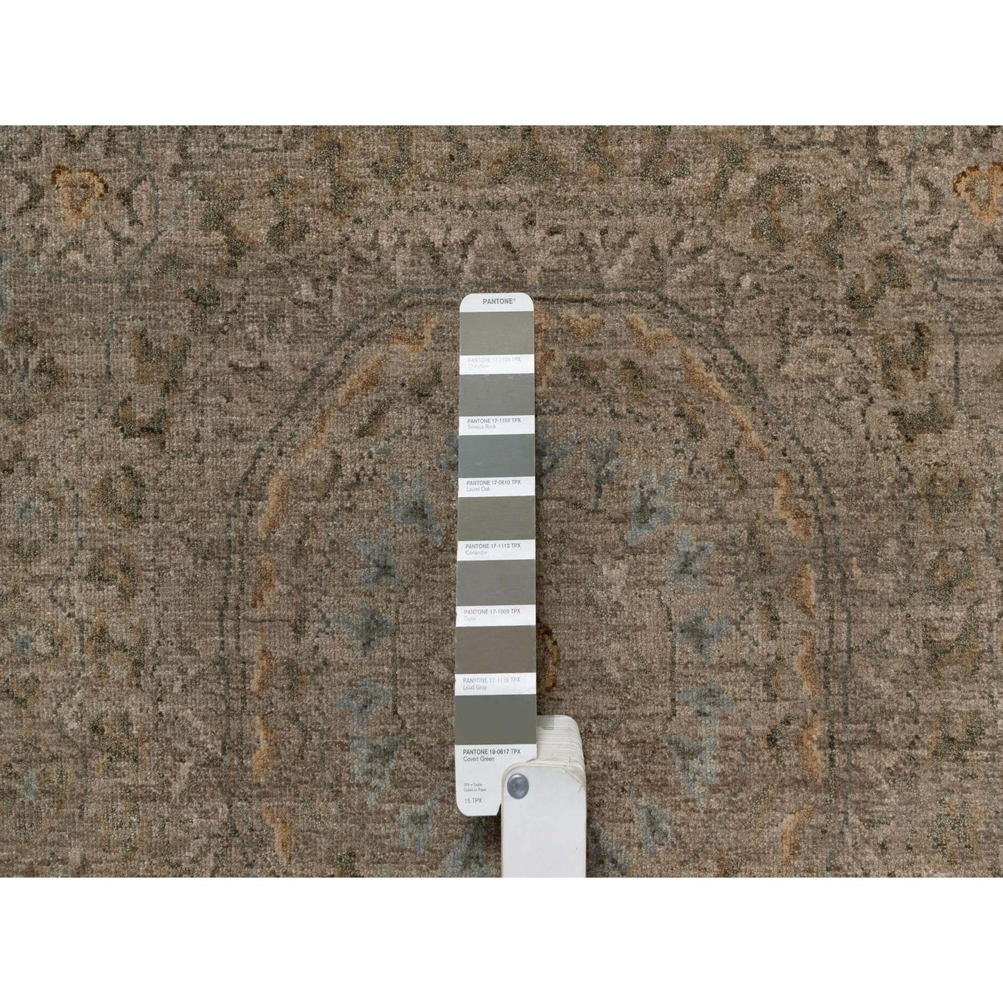 3'X4' Beaver Brown Mamluk Design Pure Himalayan Wool Hand Knotted Rug