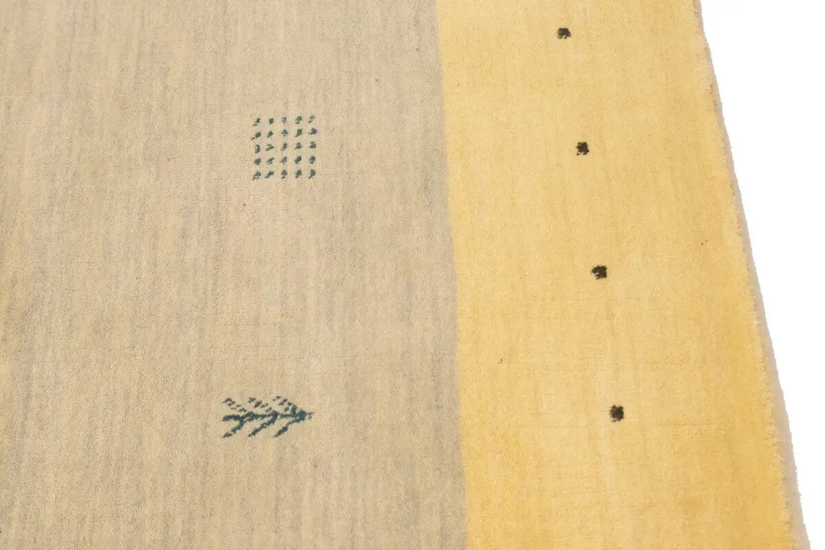 Modern Lori Gabbeh Rug Hand-Loomed Tribal Border