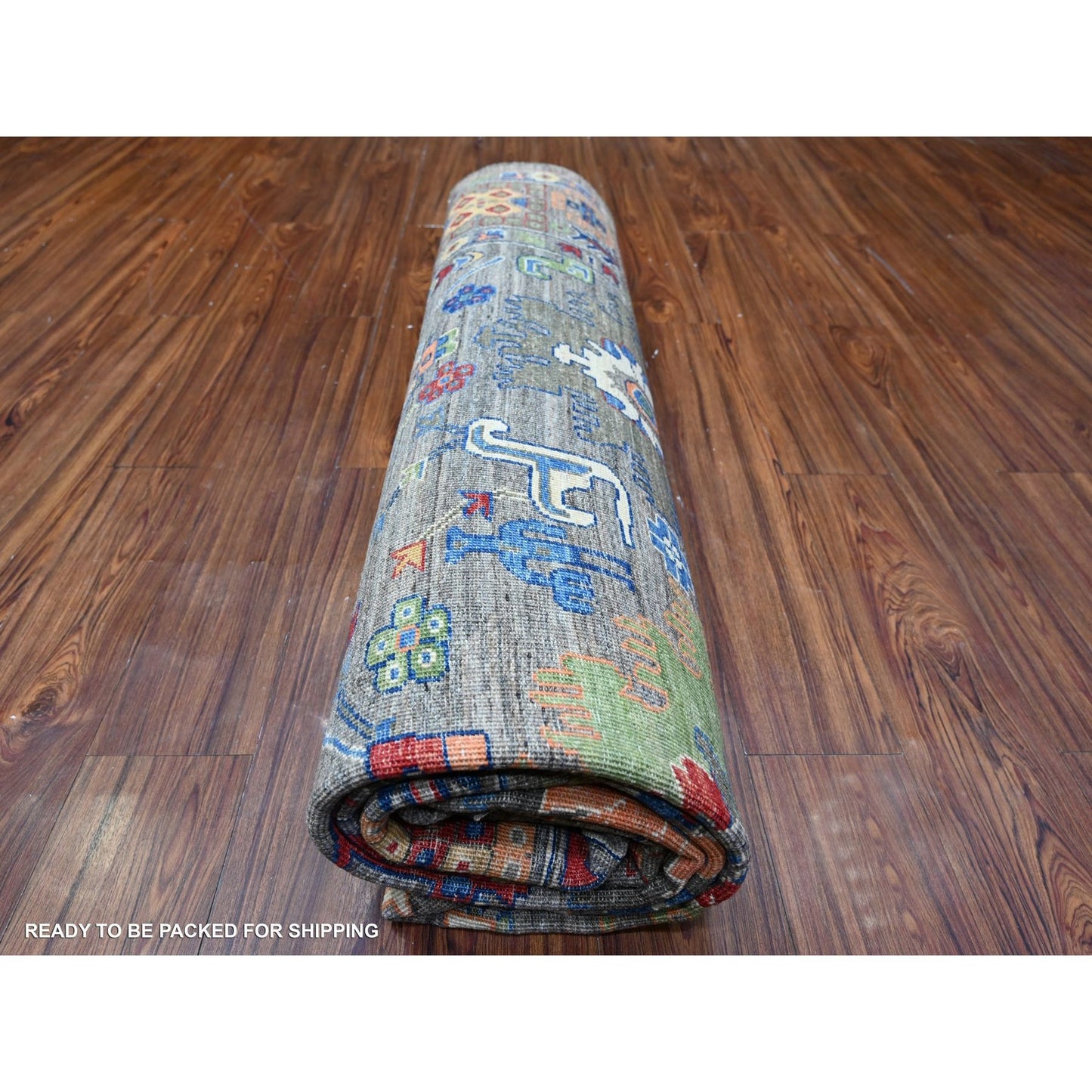 8'X9'10" Gray Aryana Collection Antique Mahal Design Oriental Rug