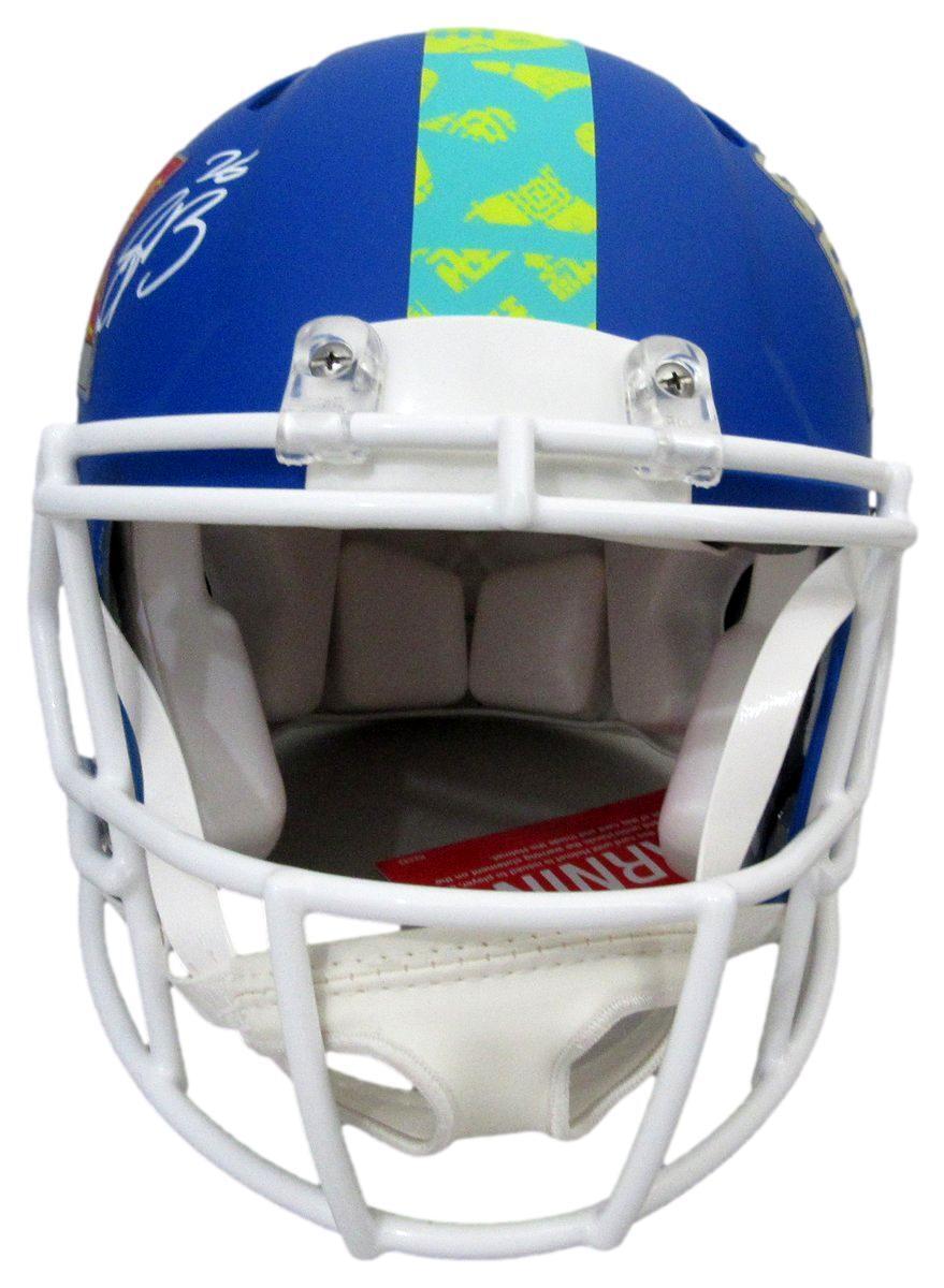 Saquon Barkley Signed Blue Sb Lix Full Size
