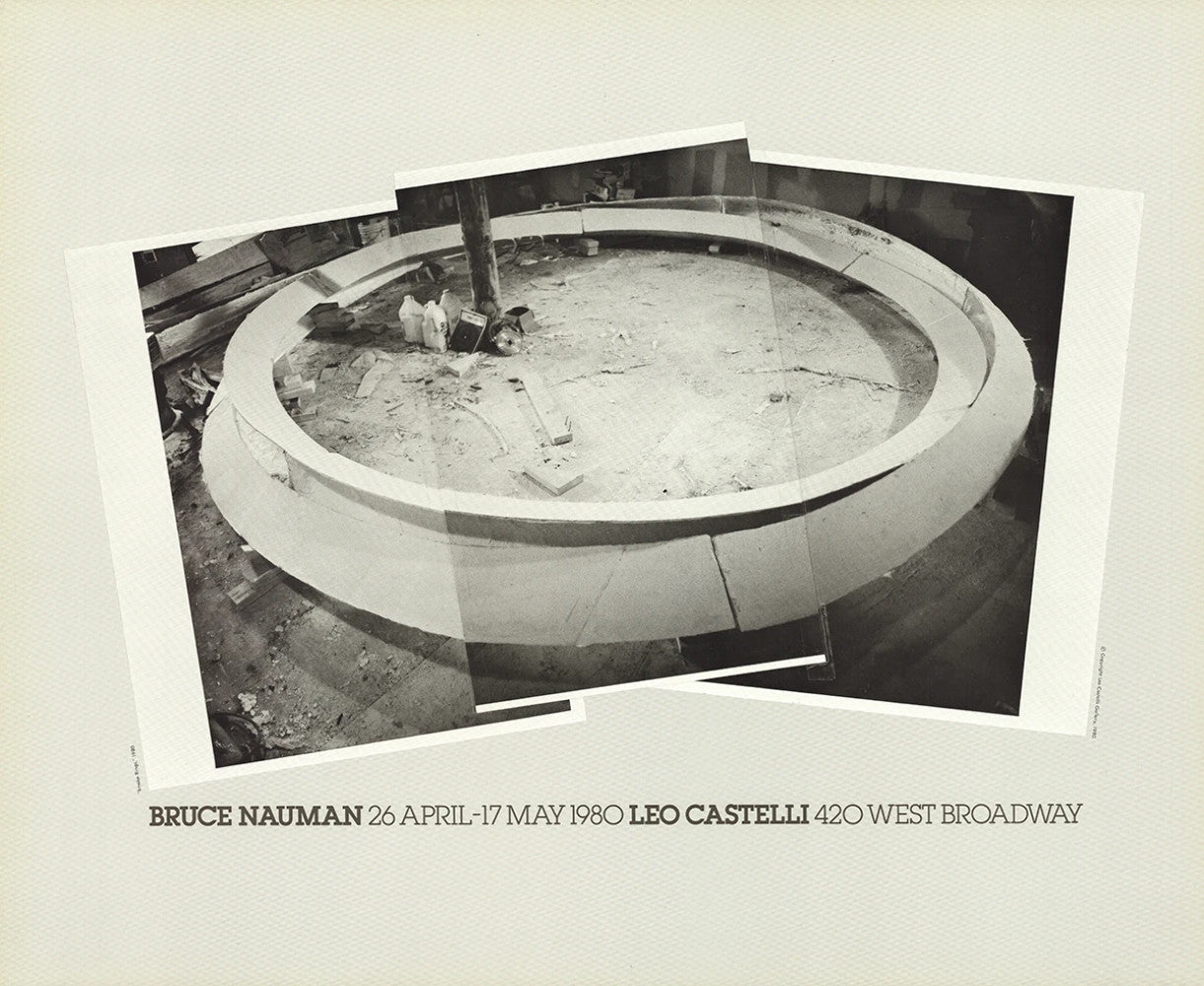 Bruce Nauman Smoke Rings " Poster Pop Art Black & White