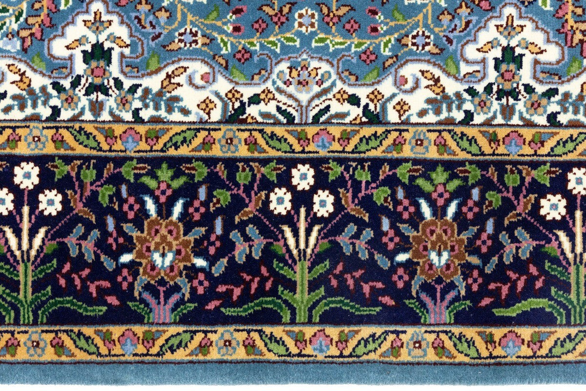 Handmade Kirman Oriental Rug Classic Floral