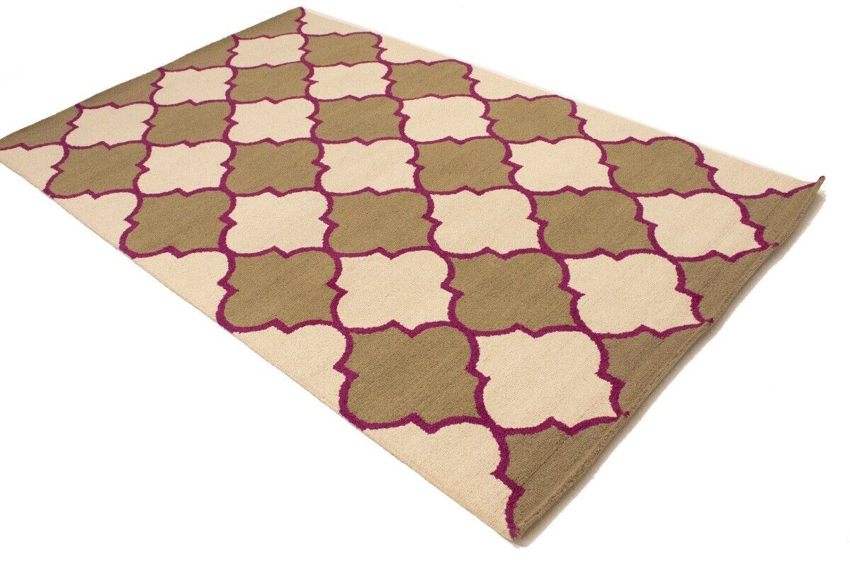 Trellis Design Multicolored 5X8 Modern Rug
