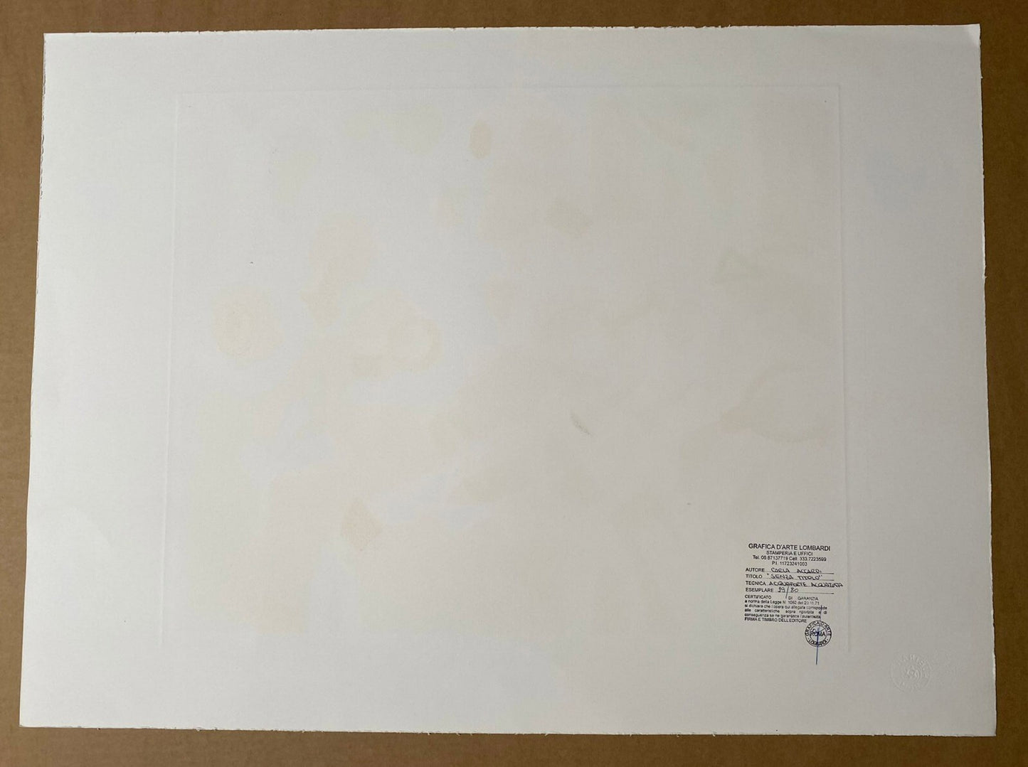 Carla Accardi Aquatint Etching Signed Numbered Published Certified