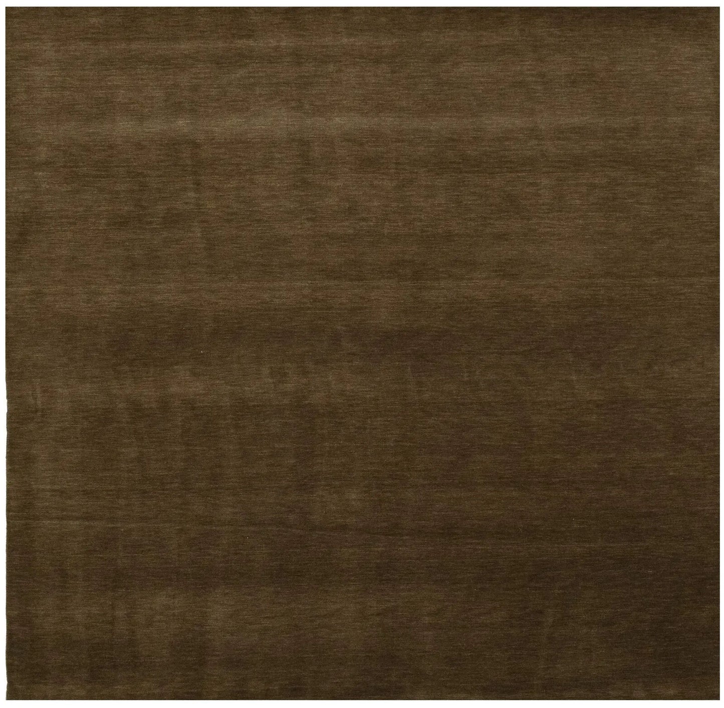 Solid Brown Hand-Loomed 8X8 Gabbeh Wool Rug