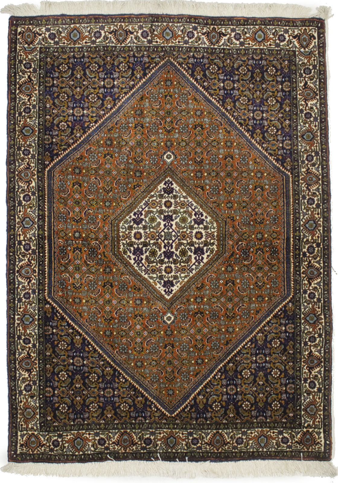 4X5 Ft Hand-Knotted Vintage Floral Rug Plush
