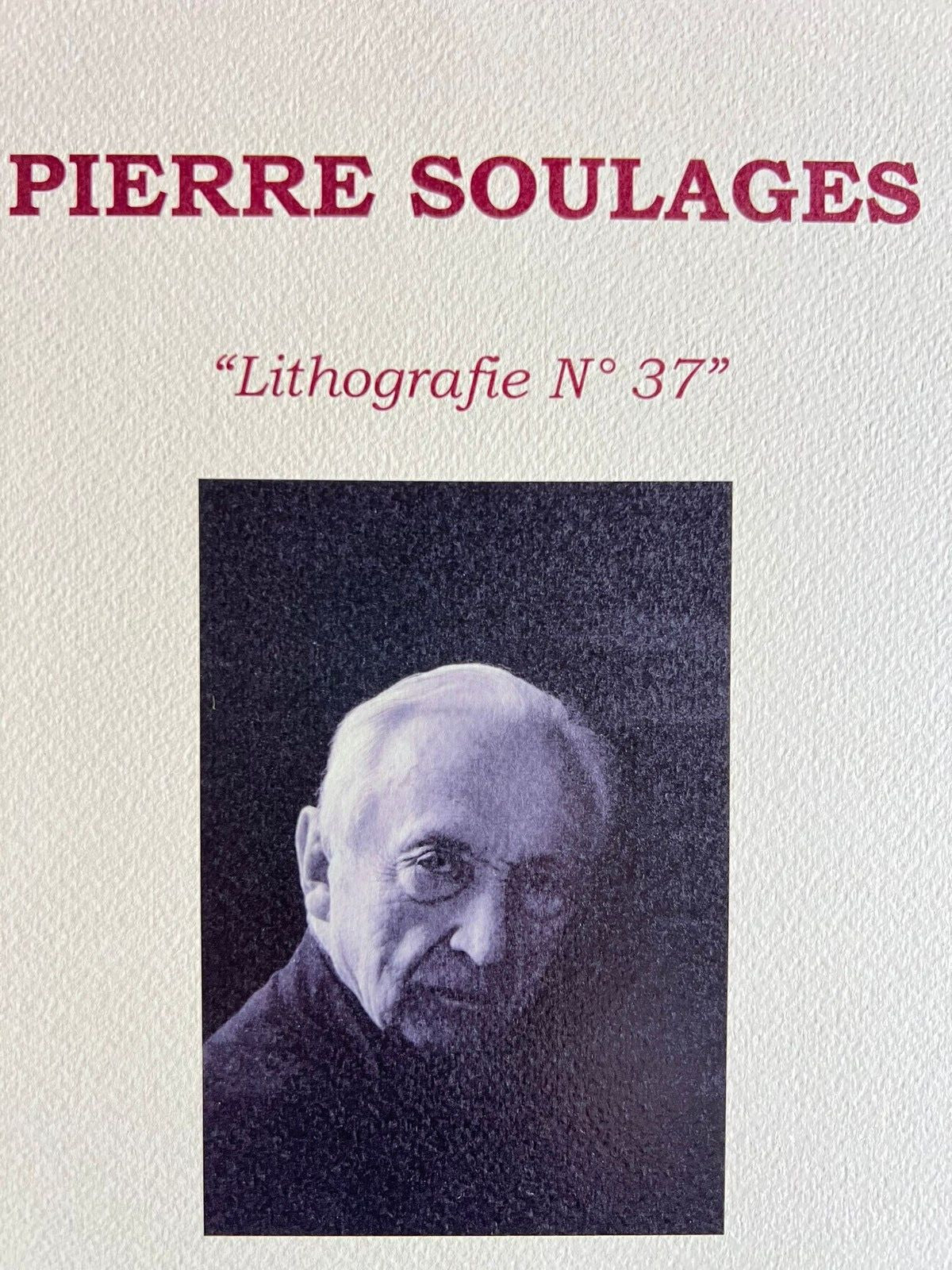 Pierre Soulages Coa Signed Op Numbered In Pencil Limited 275Exe
