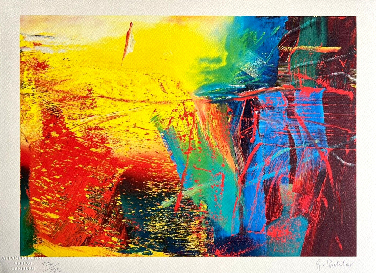 Gerhard Richter Lithograph Coa Signed Numbered By