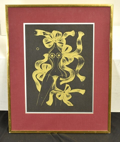 Max Walter Svanberg (Swedish Surrealist) Original Lithograph Print Framed