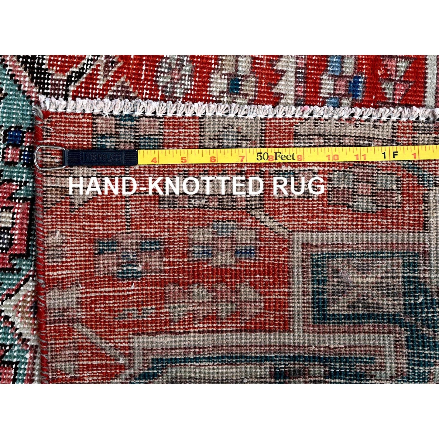 2'7"X9'3" Ajax Red Vintage Zoroastrian Hand Knotted Pure Wool Runner Rug