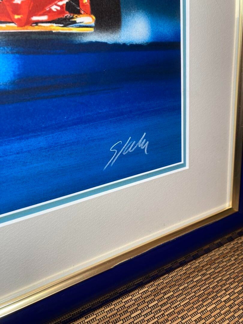 Victor Spahn F1 Original Silk Screen Signed Coa Limited Edition 8/30 Framed