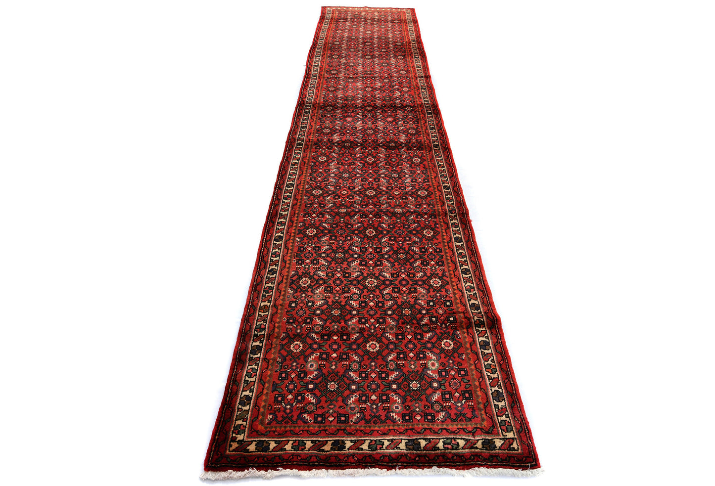 Hand-Knotted Wool Oriental Runner Rug Oversized