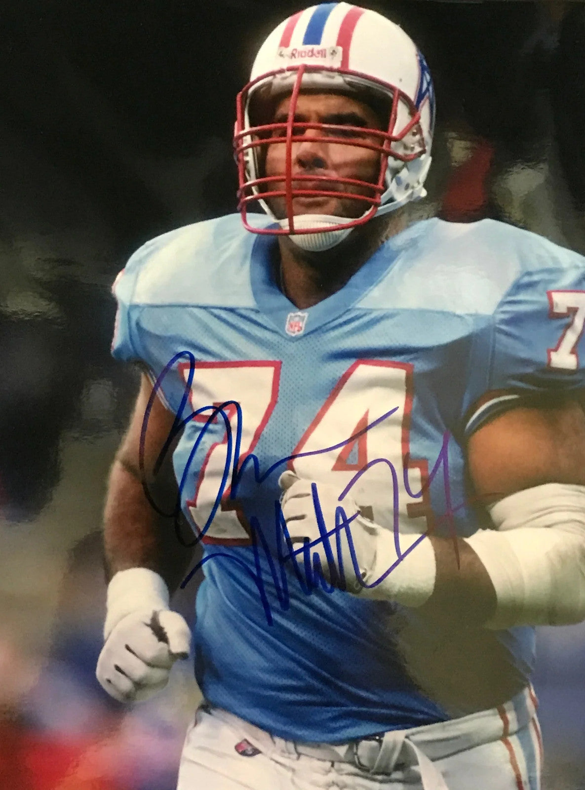 Bruce Matthews Autographed 8X10 Football Photo