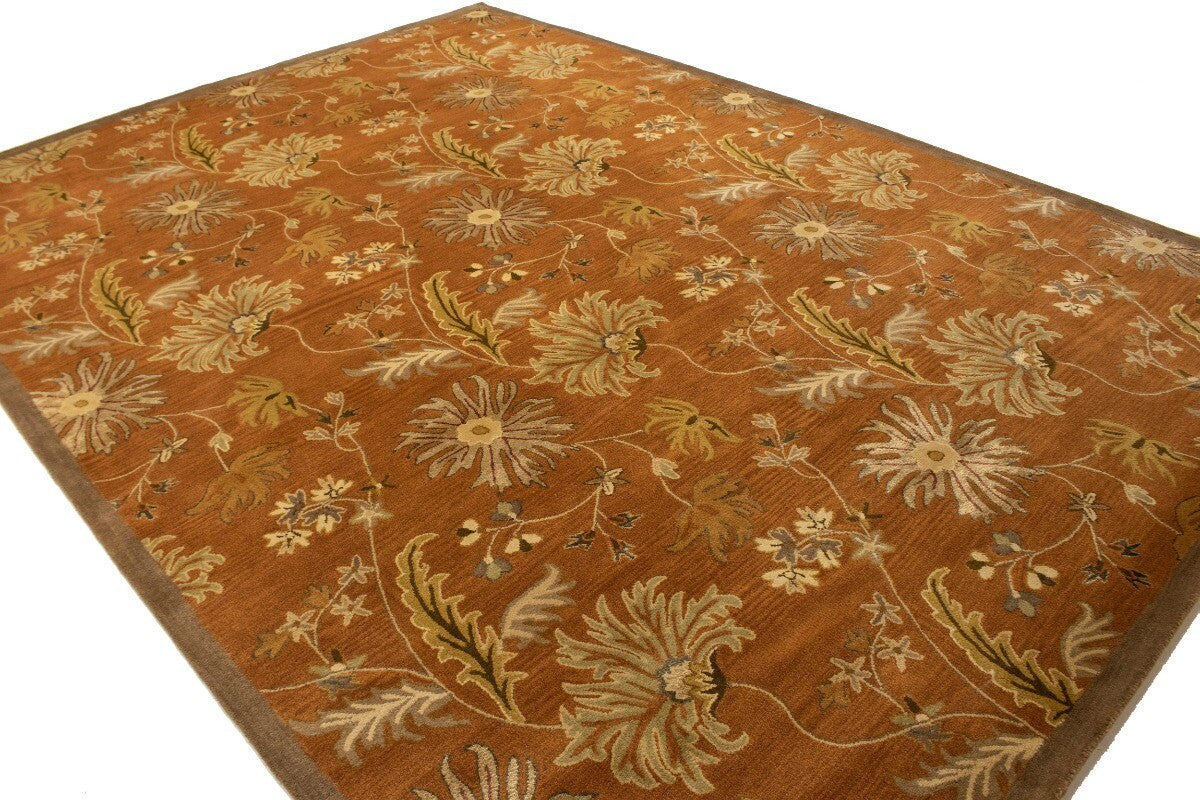 10X13 Ft Hand-Tufted Oriental Rug Floral Design