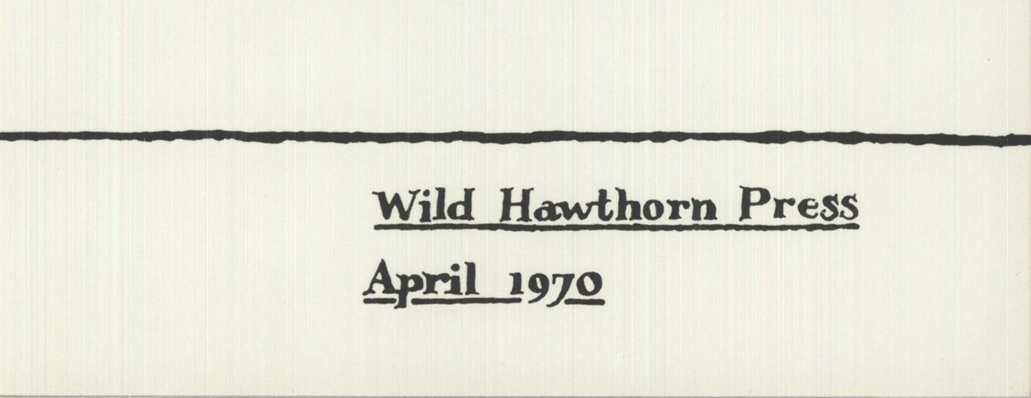 Ian Hamilton Finlay Poem/Print No.14 (Xmas Rose) " Serigraph Contem