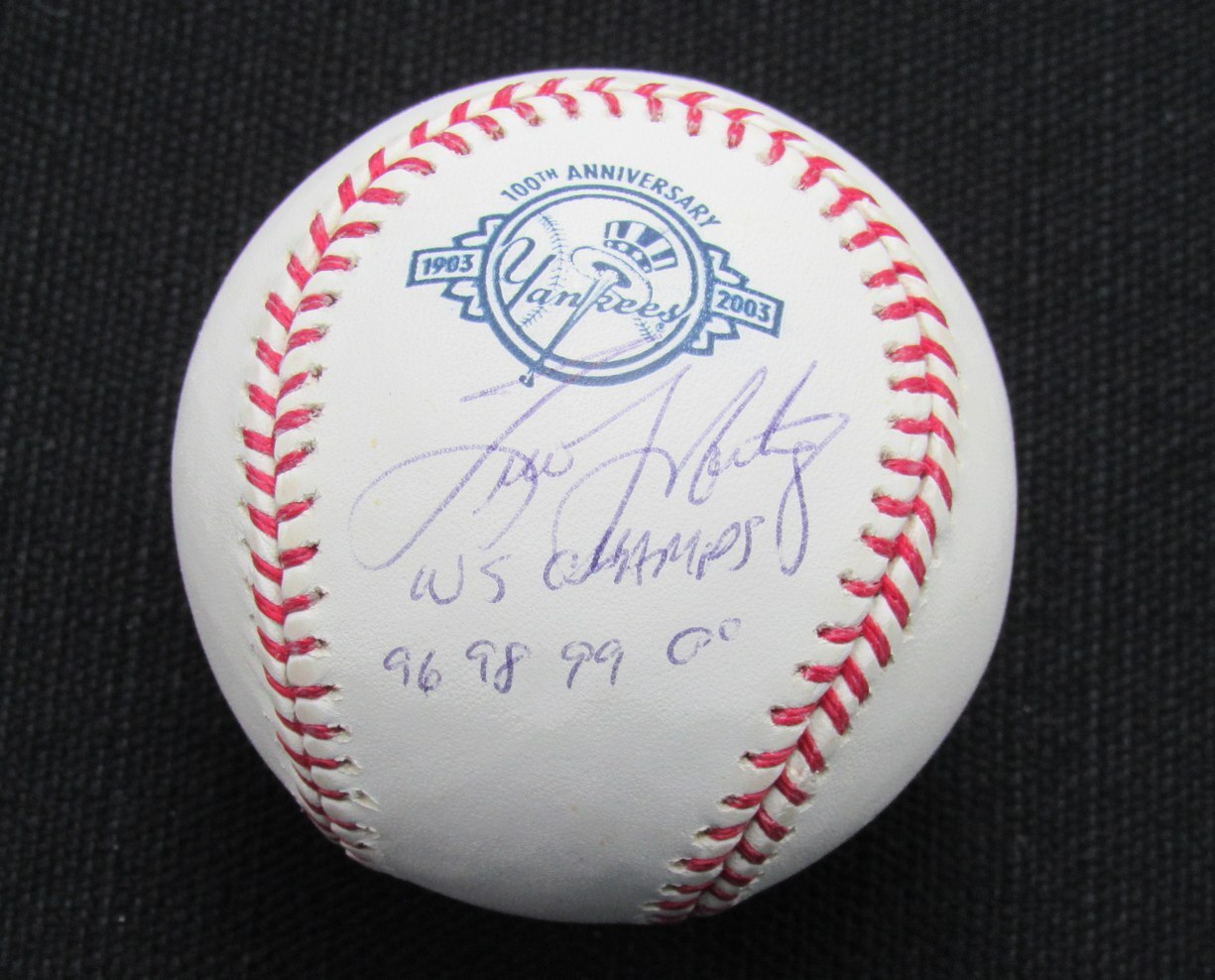Tino Martinez Signed/Auto Yankees 100Th Oml