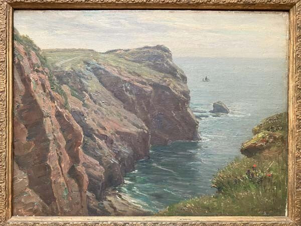 Fred Golden Short "Hampshire Cliff" Original Oil Painting On Panel Signed W/ Coa