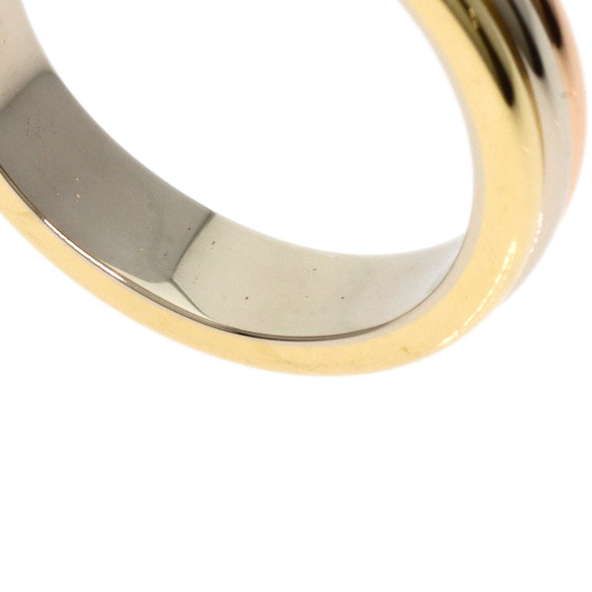 Cartier Ring Three Colors # 47 K18 Yellow Gold