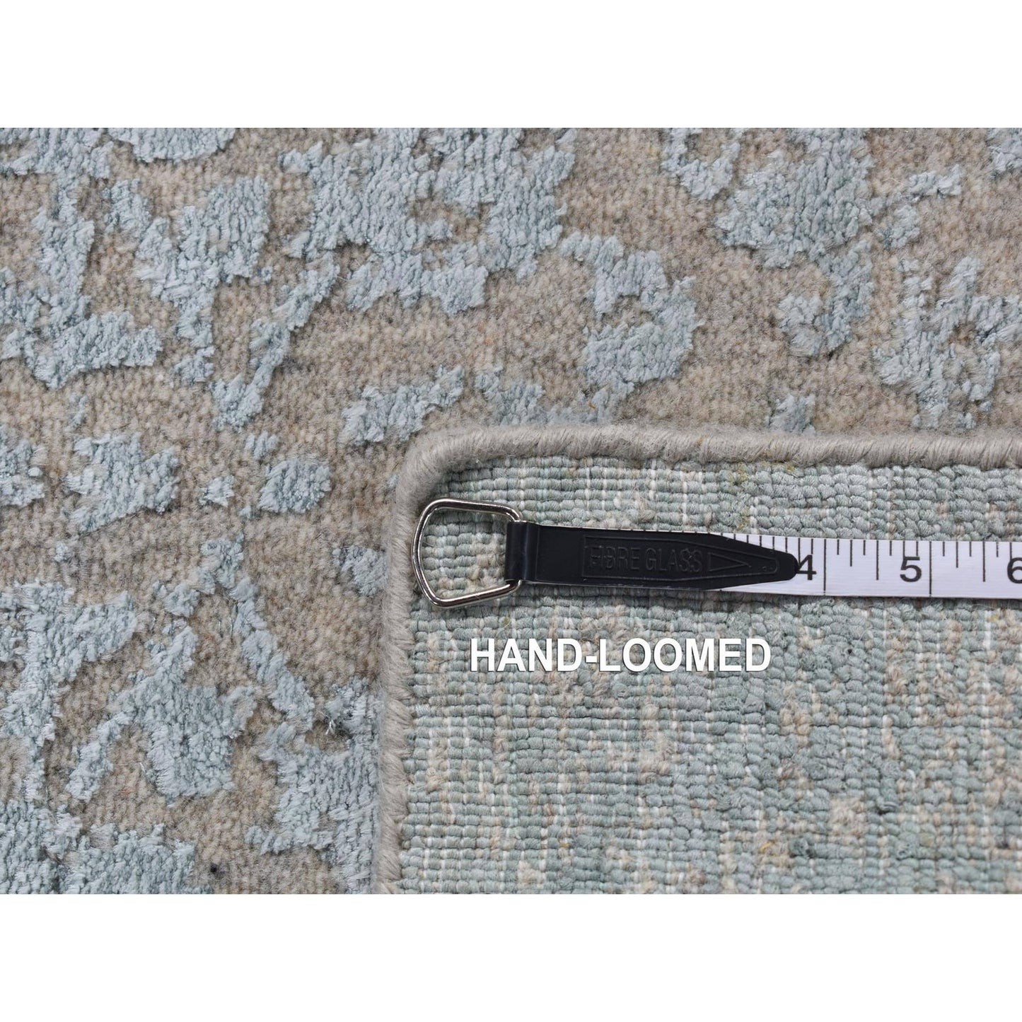 2'6"X12'1" Blue Zoroastrian Tree Design Hand Loomed Wool/Silk Runner Rug