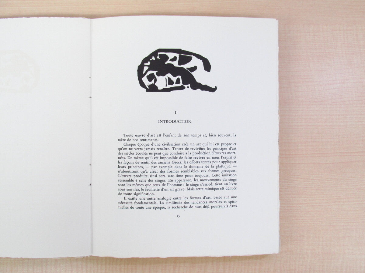 Kandinsky Wassily "Du Spirituel Dans L'Art" Rare Book With 1 Original Woodcut