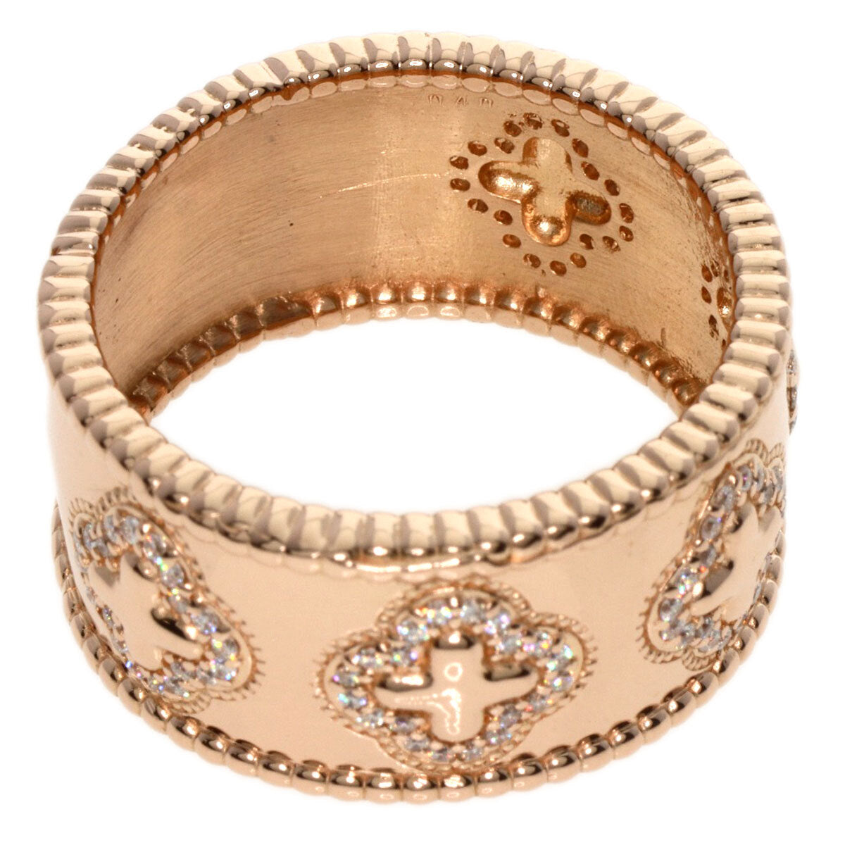0.4Ct Diamond Ring K18 Pink Gold 15.3G