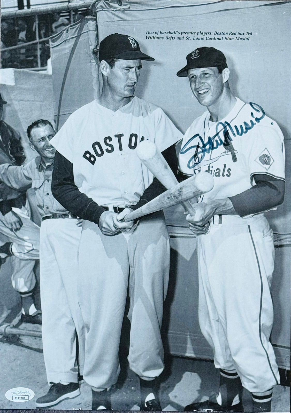 Stan Musial Autographed 10X14 Baseball Magazine Page (Jsa)