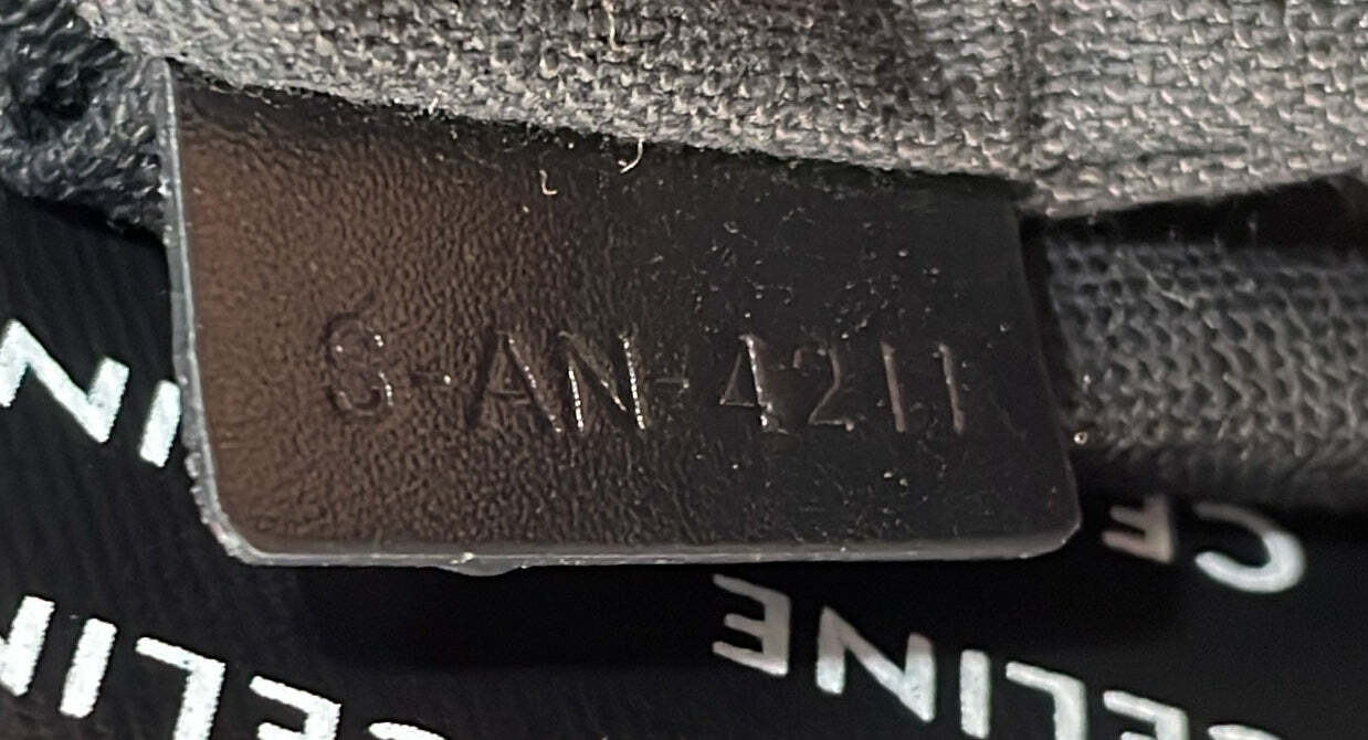 Celine Vertical Cabas Tote All Over Logo Print Leather Small