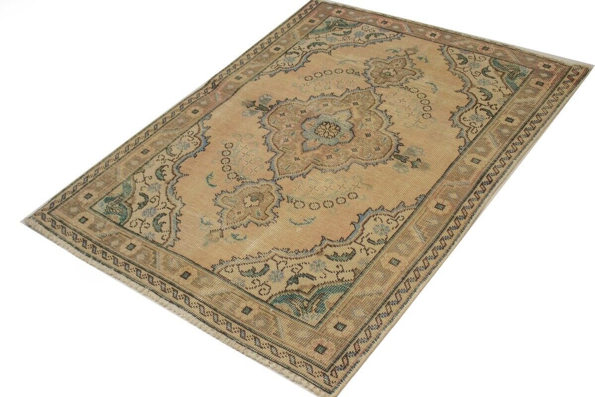 Antique Vintage Oriental Rug Peach Muted
