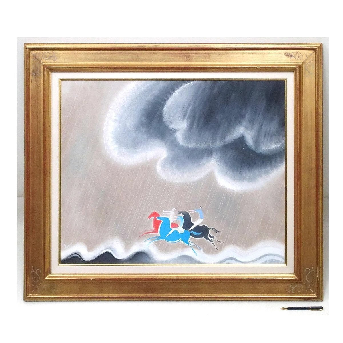 Albert Zavaro "Three Knights" Original Painting Oil On Canvas Signed Framed