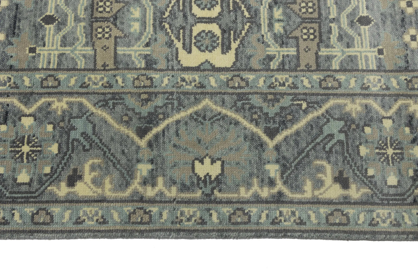 Large Oushak Wool Oriental Rug Muted Floral