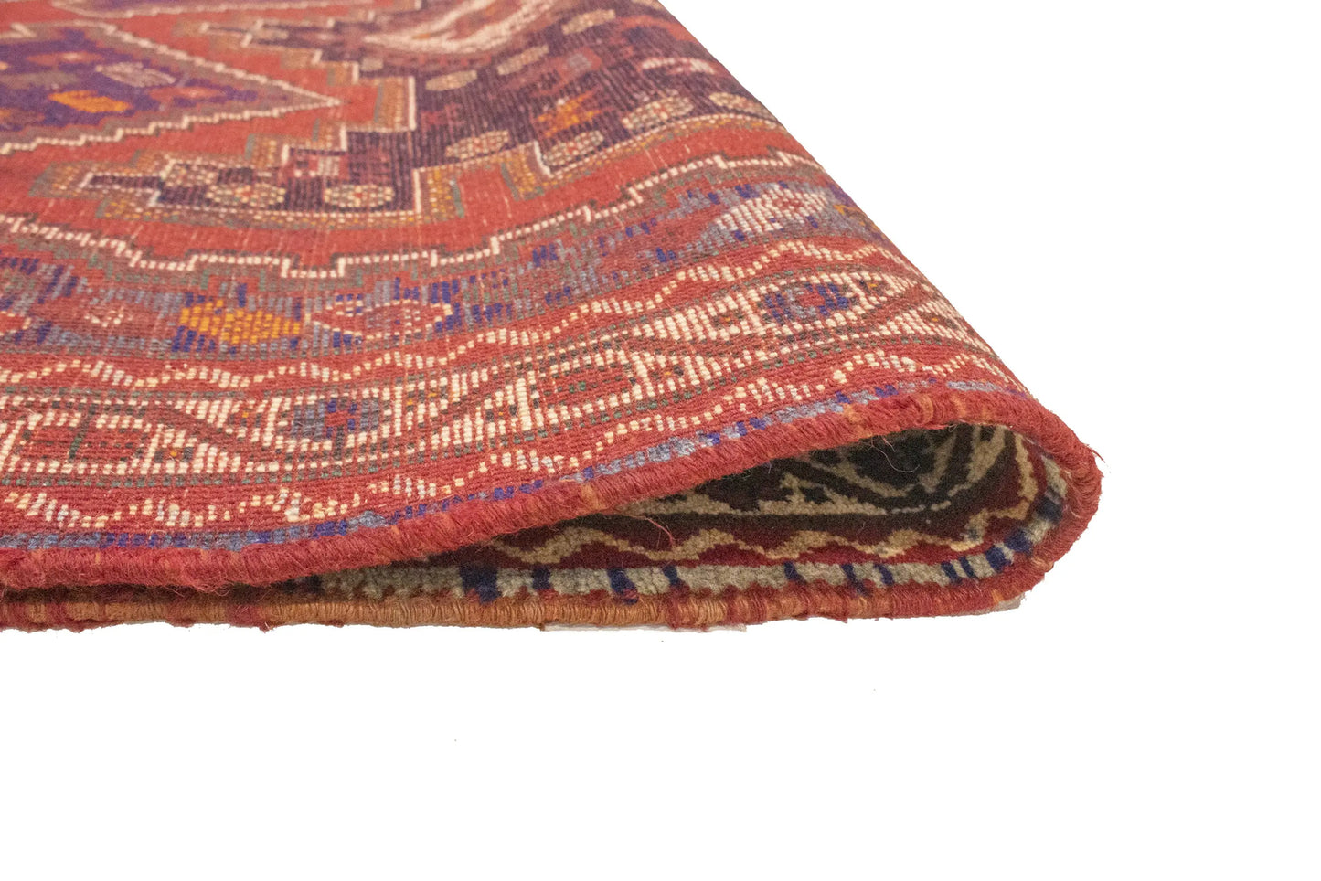 Vintage Geometric Design Oriental Rug Farmho