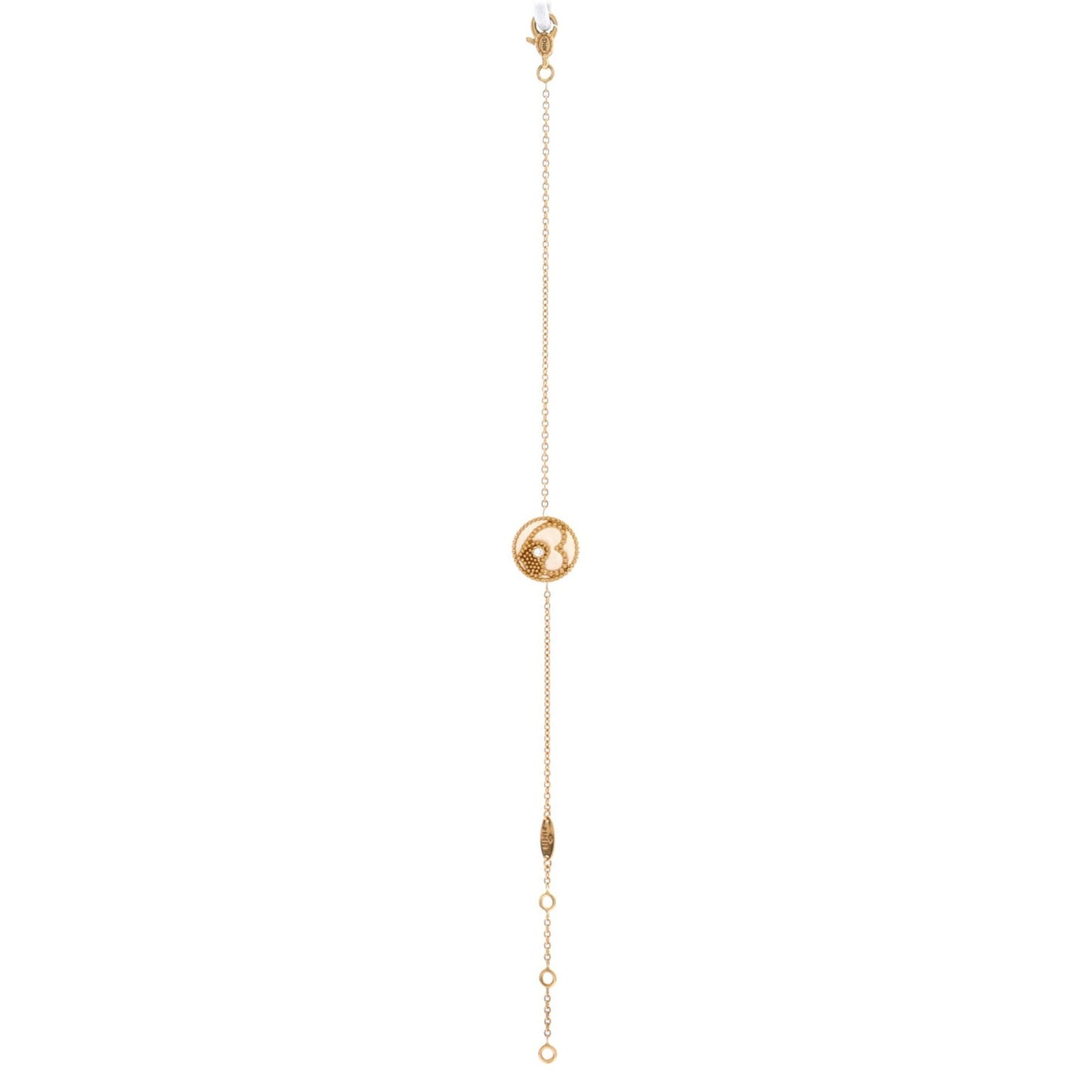 Christian Dior Rose Des Vents Heart Motif Bracelet 18K Yellow Gold With Diamond