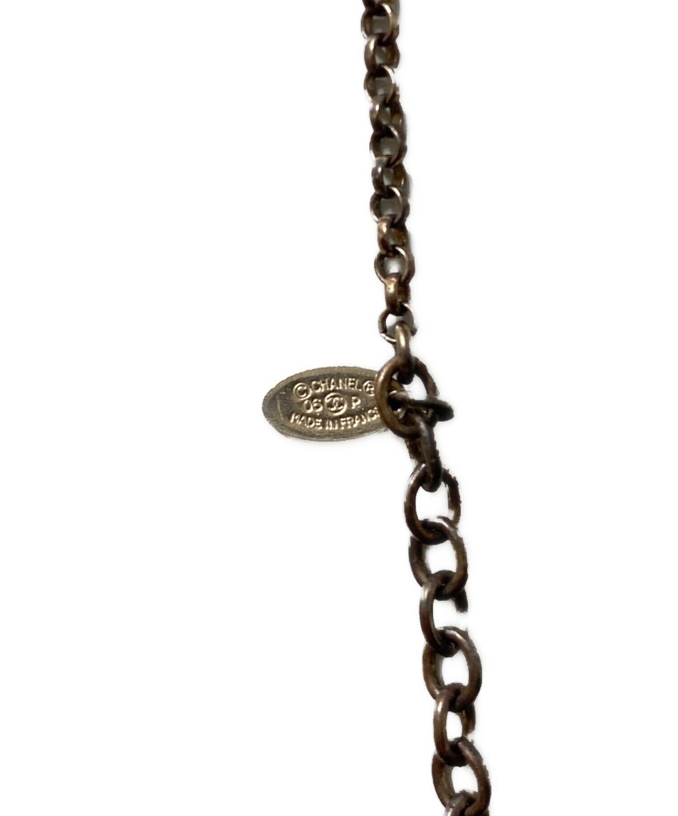 Chanel Logo Motif Glitter Resin Necklace