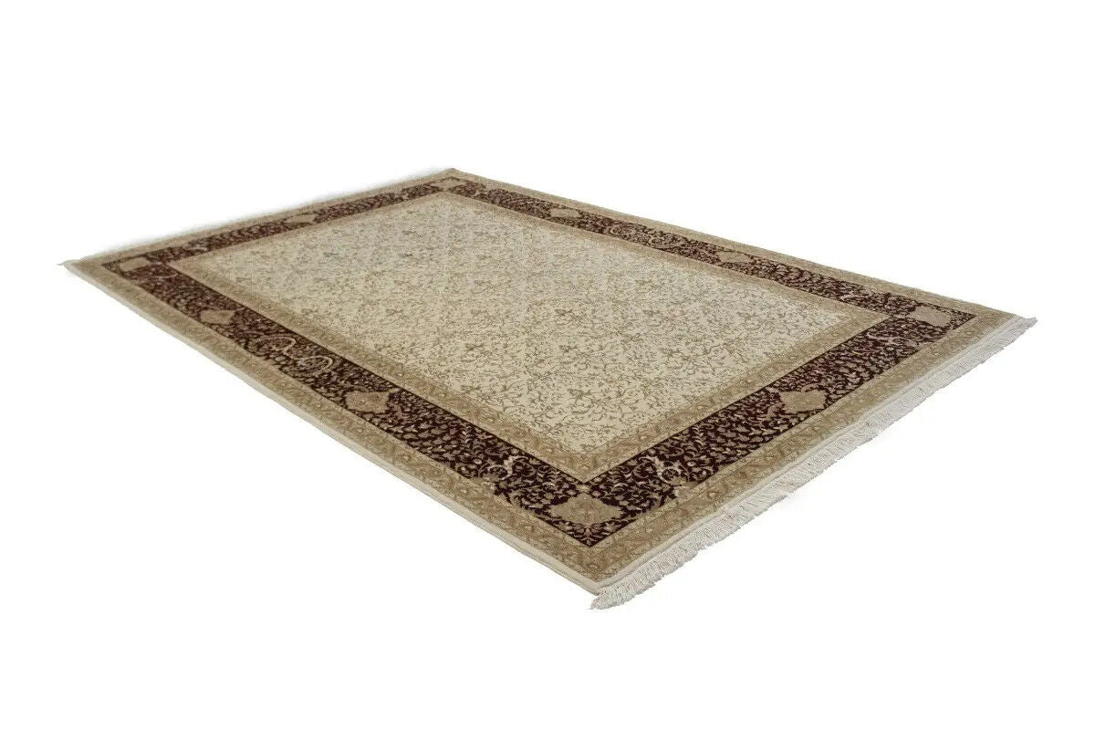 7X10 Ft Hand-Knotted Wool & Silk Oriental Rug 400
