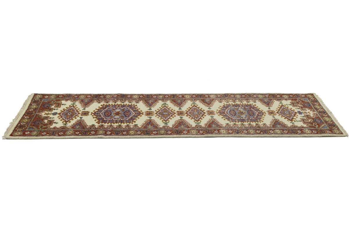 Indo-Viss Tribal Wool Runner Rug Oriental Farmho
