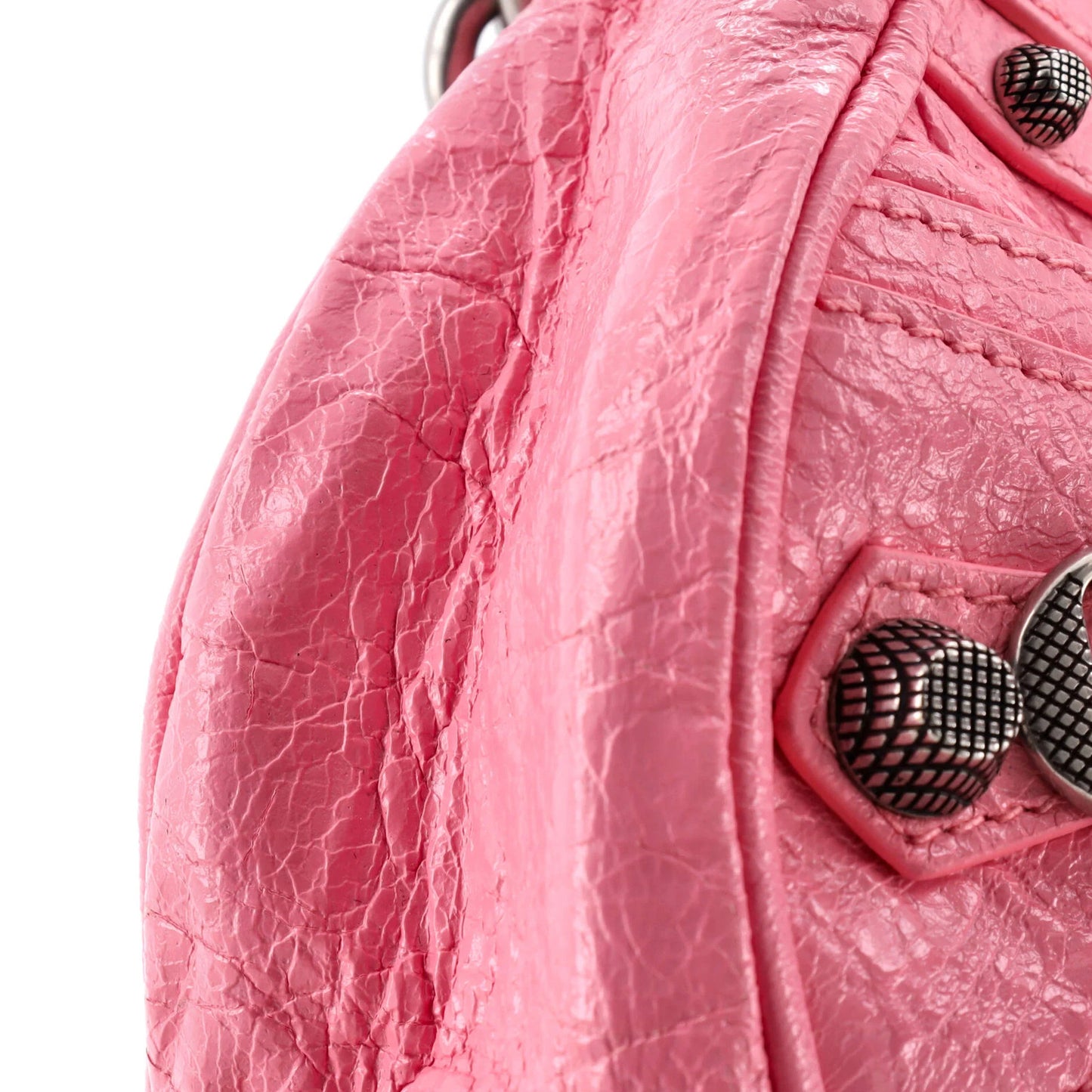 Balenciaga Le Cagole Giant Studs Chain Shoulder Bag Leather Xs