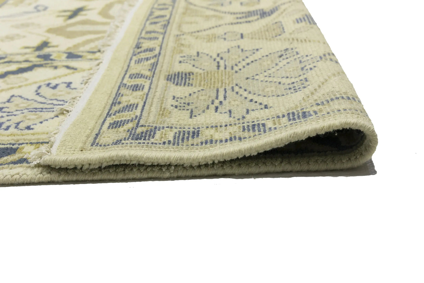 Handmade Oushak Oriental Rug Wool Carpet Floral