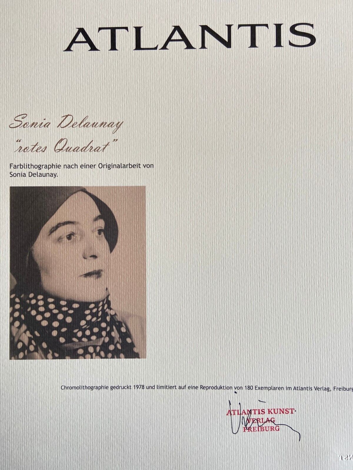 Sonia Delaunay Lithograph Coa Signed Op Numbered
