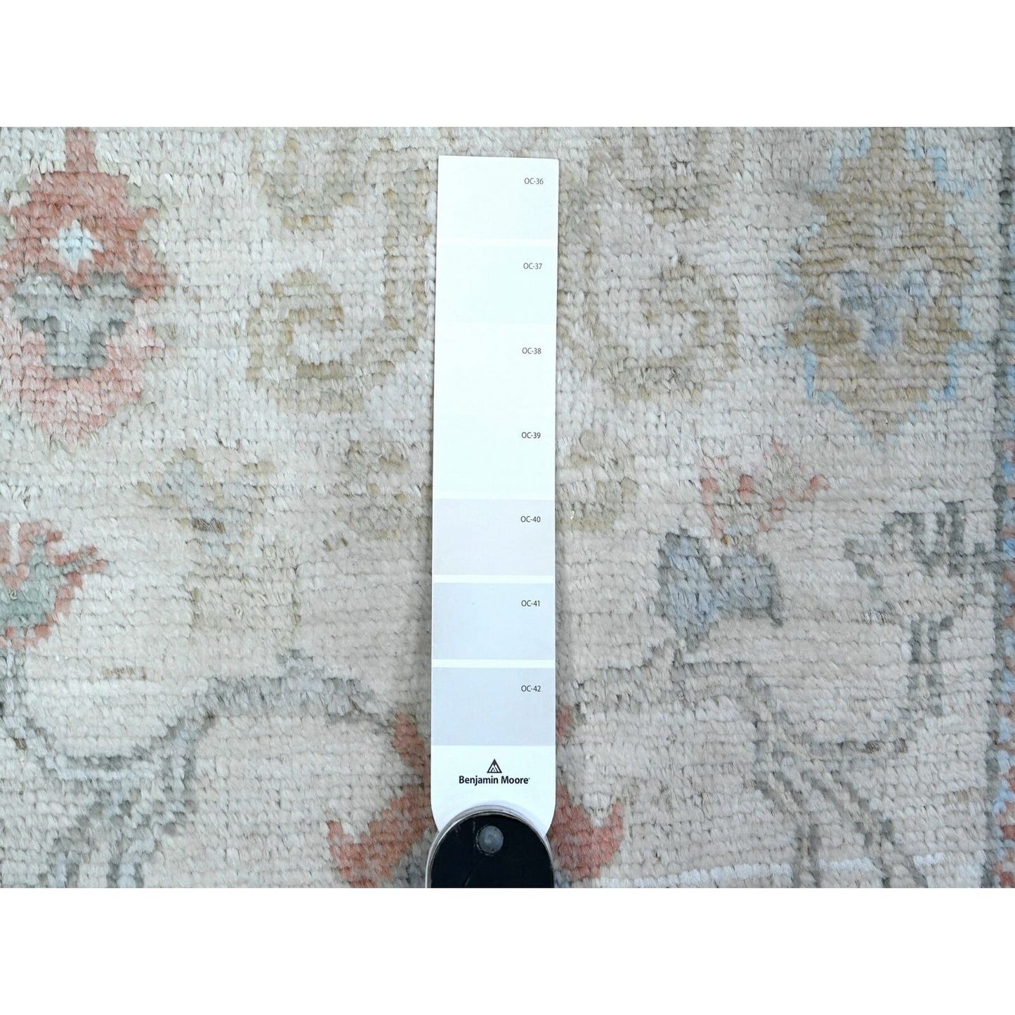 2'8"X19'2" Platinum White Angora Oushak Oversized Runner Oriental Rug