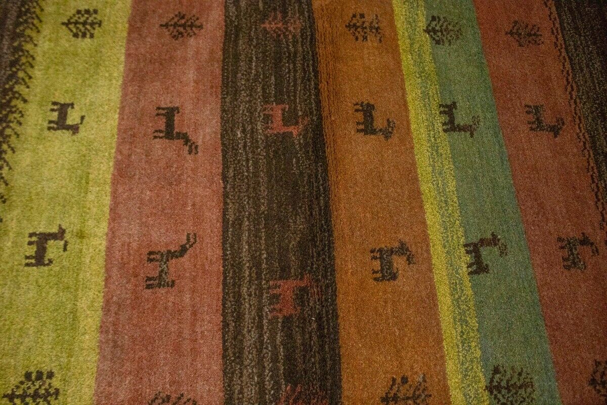 3'3X4'9 Ft Handmade Modern Gabbeh Oriental Rug