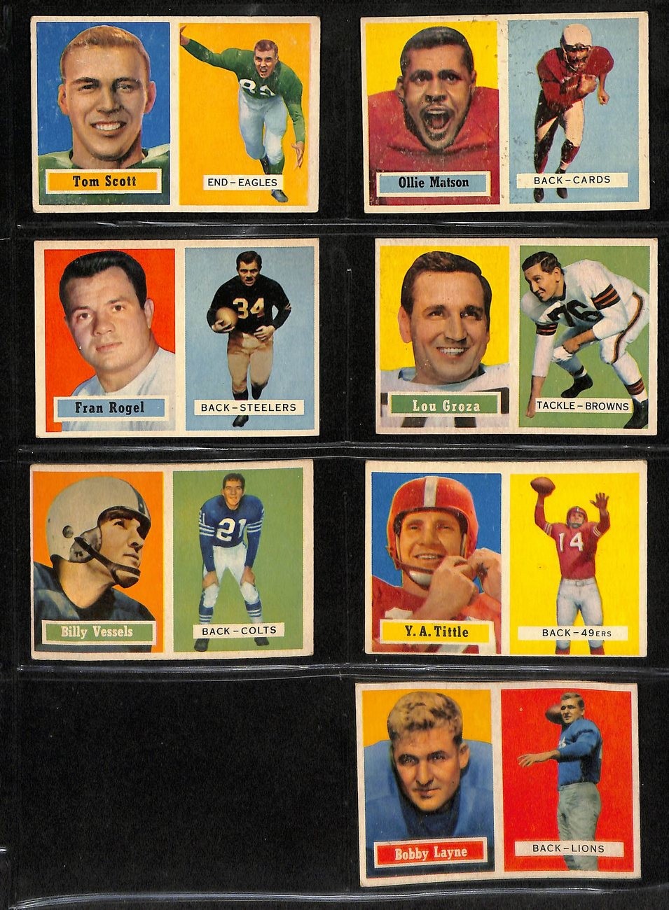 1957 Topps Football Card Complete Set (1-154)