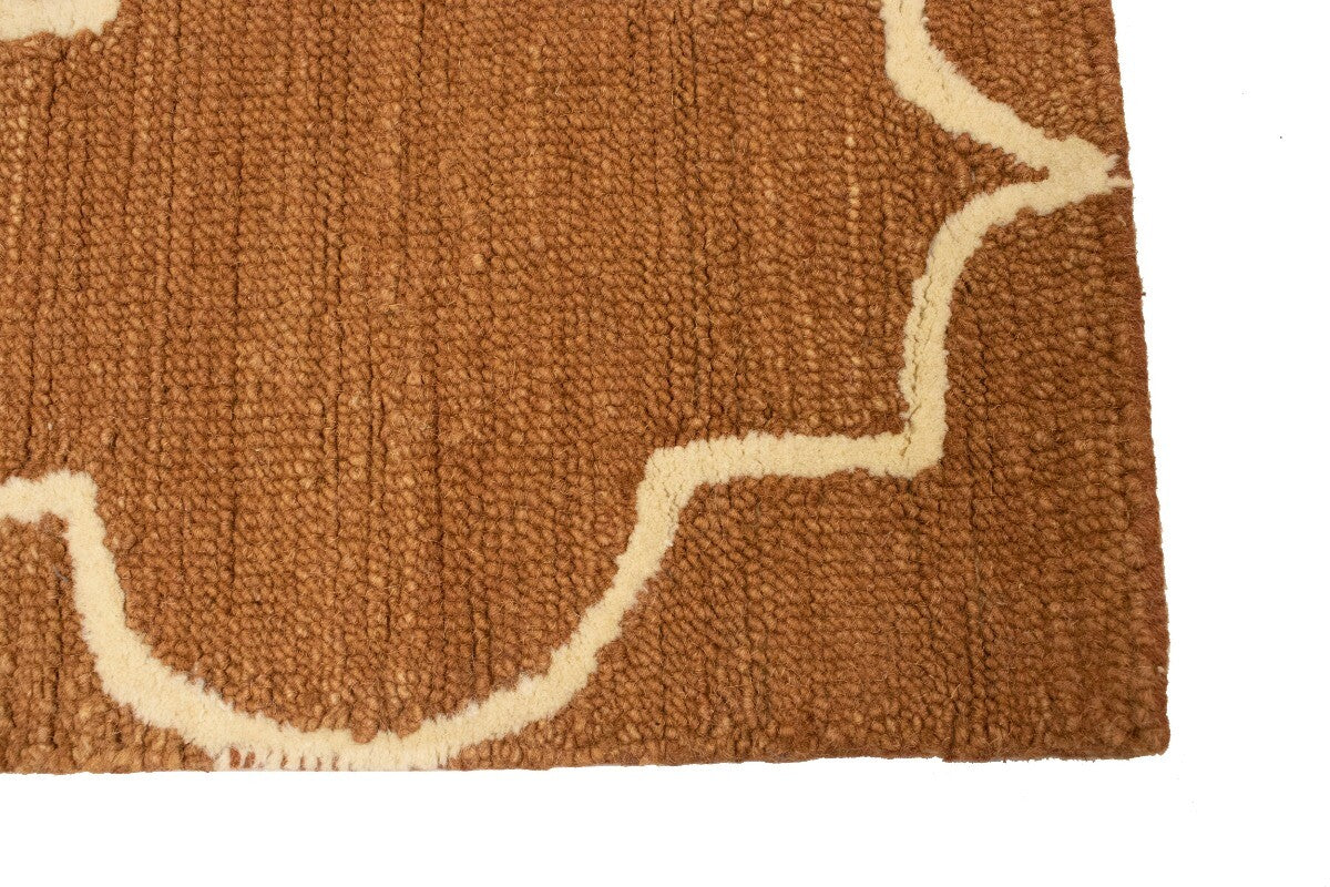 Rust Trellis Design Contemporary 5X8 Hand-Tufted