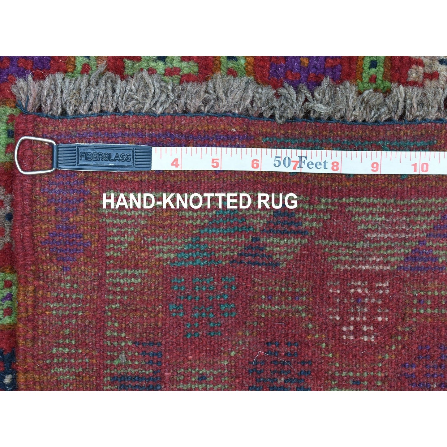 3'X4'8" Tribal Design Hand Made Pure Wool Colorful Afghan Village Rug