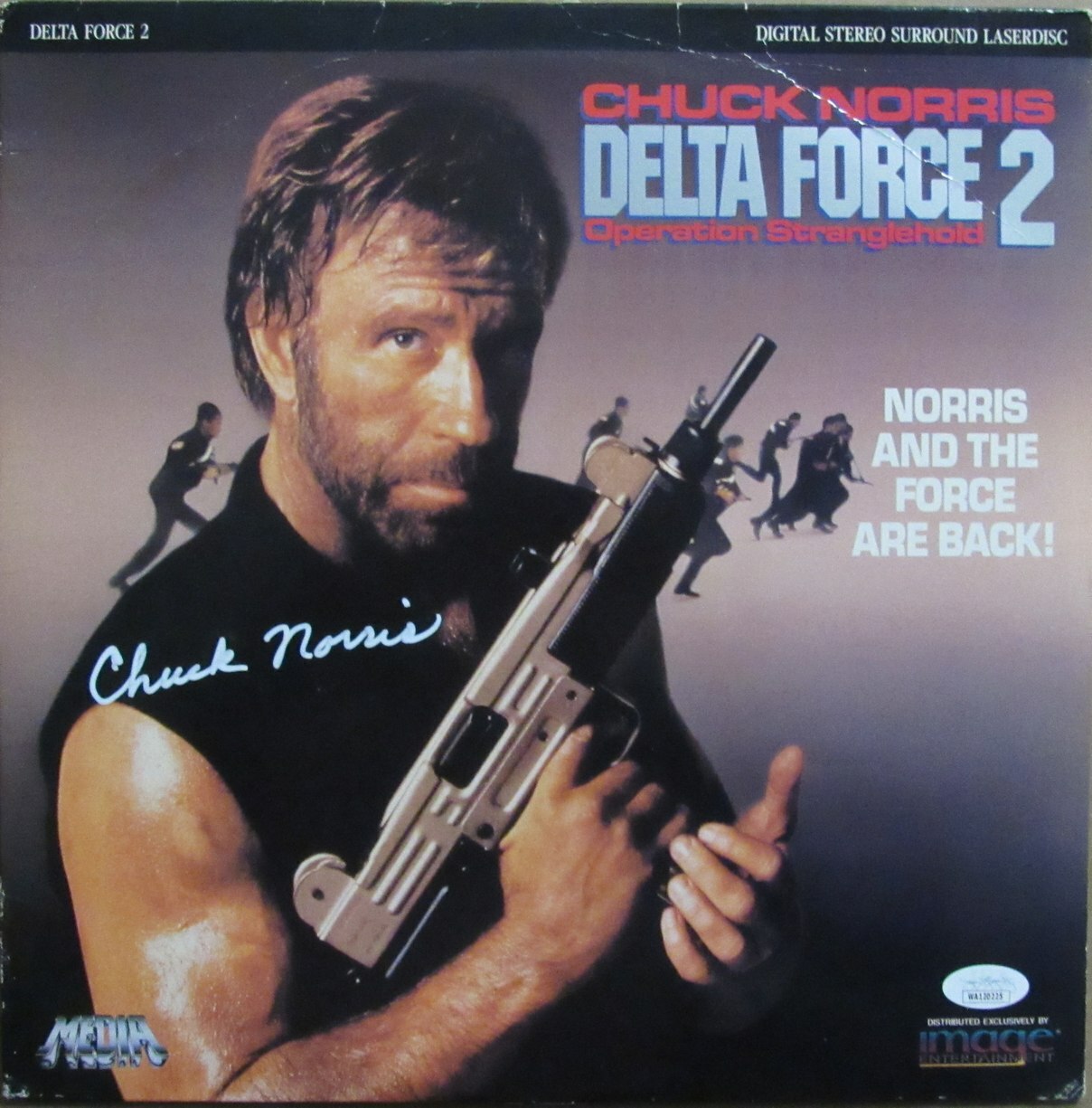 Chuck Norris Autographed Laser Disk "Delta Force