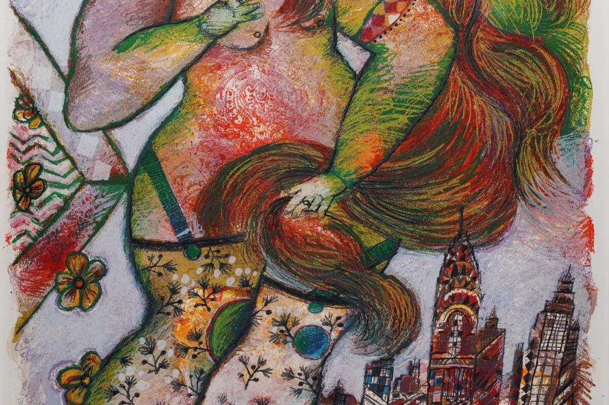 Theo Tobiasse (Israel) Lithograph Venus And Apple Signed Limited Edition Framed