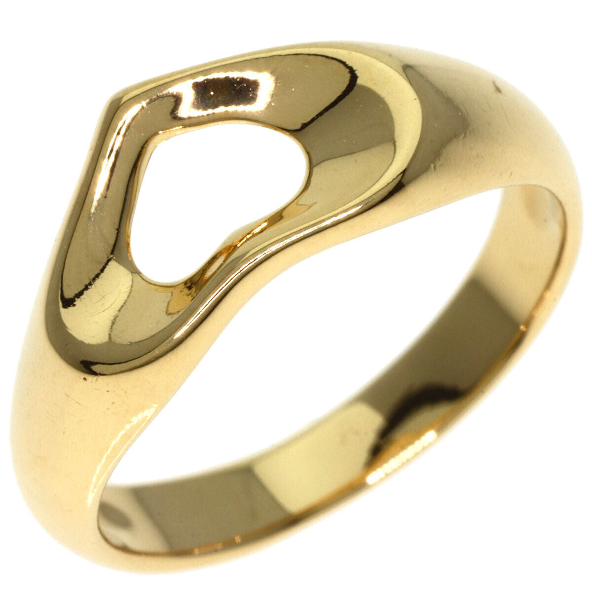 TIFFANY&Co. Ring Open heart K18 Yellow Gold