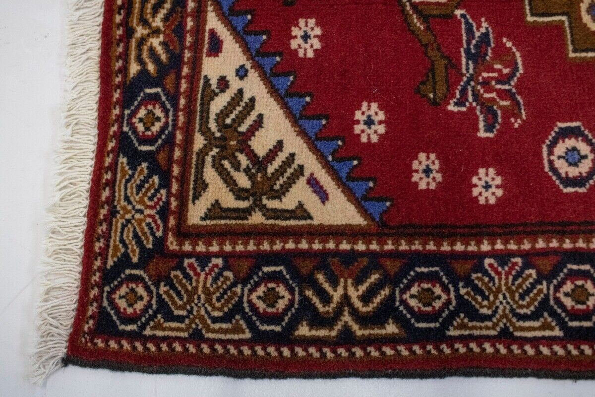 Hand-Knotted Geometric Tribal Oriental Area Rug