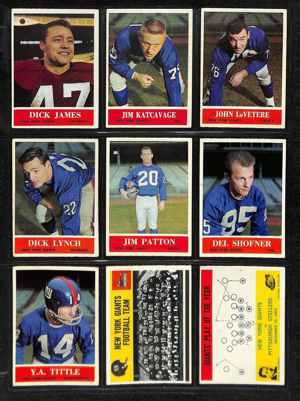 1964 Philadelphia Football Card Complete Set